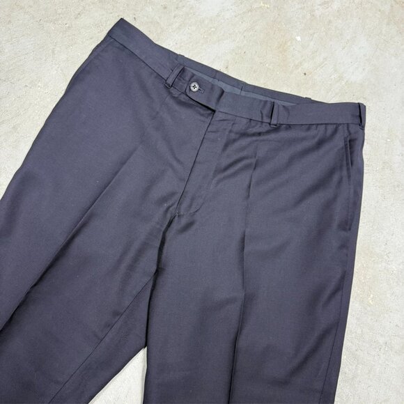 Maxwells Clothiers Bespoke Dress Pants Wool Trousers Navy Blue 38x29 - Picture 3 of 10
